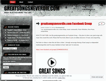 Tablet Screenshot of greatsongsneverdie.com